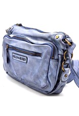 HillBurry Leather bags - HillBurry Shoulder bag Washed Leather Kangaroo Blue