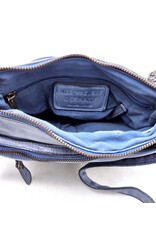 HillBurry Leather bags - HillBurry Shoulder bag Washed Leather Kangaroo Blue