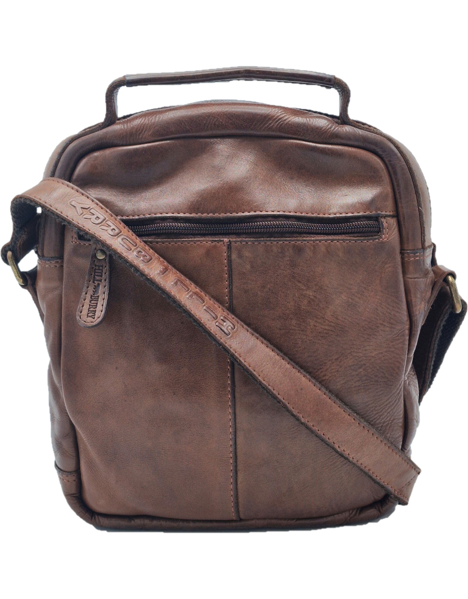 HillBurry Leather bags - HillBurry Sturdy Crossbody Bag Washed Leather Vintage brown