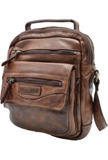 HillBurry Leather bags - HillBurry Sturdy Crossbody Bag Washed Leather Vintage brown