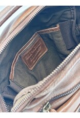 HillBurry Leather bags - HillBurry Sturdy Crossbody Bag Washed Leather Vintage brown