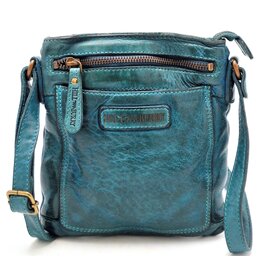 HillBurry Hillburry Crossbody flat bag with front pocket petrol