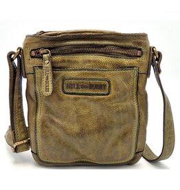 HillBurry Hillburry Crossbody flat bag with front pocket Green