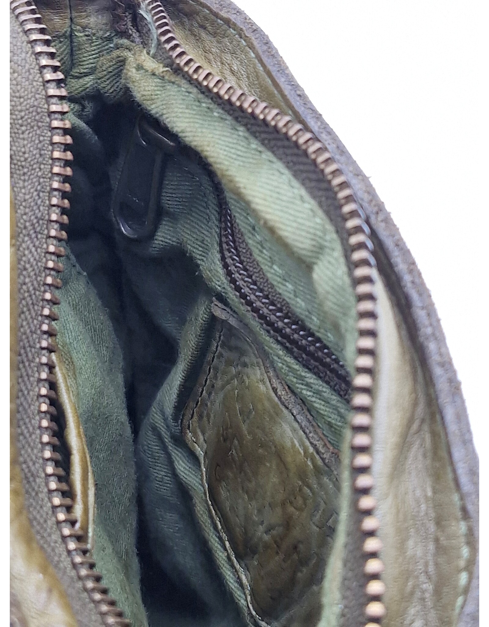 HillBurry Leather Shoulder bags  Leather crossbody bags - Hillburry Crossbody flat bag with front pocket green