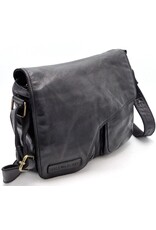 HillBurry Leren schoudertassen Leren crossbody tassen - Hillburry schoudertas holster omslag gewassen leer zwart