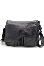 HillBurry Leren schoudertassen Leren crossbody tassen - Hillburry schoudertas holster omslag gewassen leer zwart