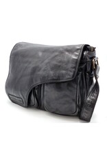 HillBurry Leren schoudertassen Leren crossbody tassen - Hillburry schoudertas holster omslag gewassen leer zwart