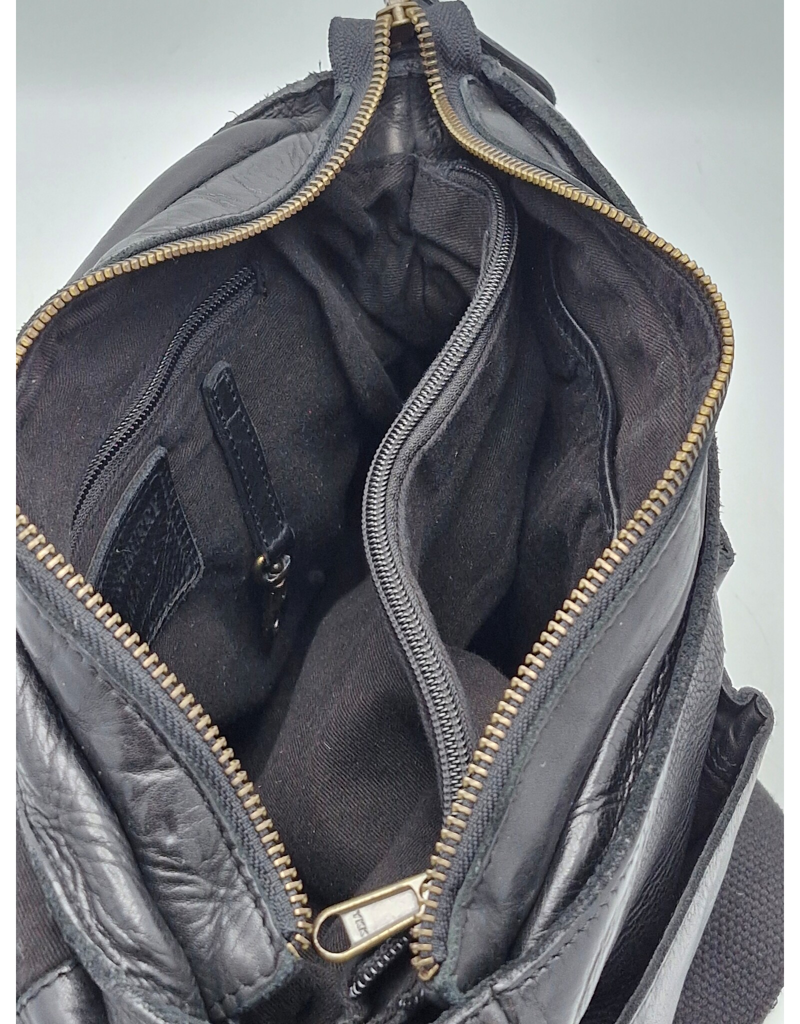 HillBurry Leather Shoulder bags  Leather crossbody bags - Hillburry shoulder bag holster cover washed leather black