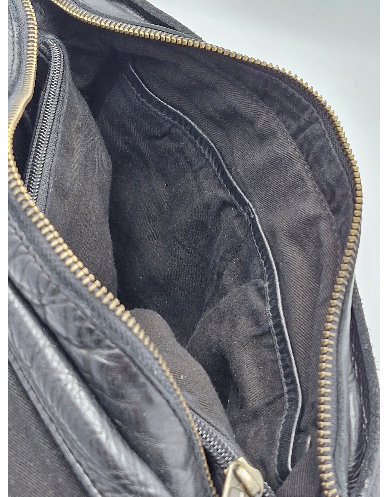 HillBurry Leren schoudertassen Leren crossbody tassen - Hillburry schoudertas holster omslag gewassen leer zwart