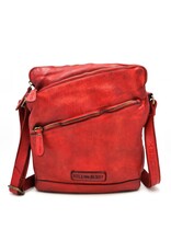 HillBurry Leather Shoulder bags  Leather crossbody bags - HillBurry Sturdy Shoulder Bag Washed Leather  red