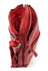 HillBurry Leather Shoulder bags  Leather crossbody bags - HillBurry Sturdy Shoulder Bag Washed Leather  red