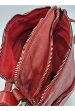 HillBurry Leather Shoulder bags  Leather crossbody bags - HillBurry Sturdy Shoulder Bag Washed Leather  red