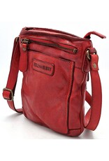 HillBurry Leather Shoulder bags  Leather crossbody bags - Hillburry Crossbody flat bag with front pocket red