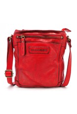 HillBurry Leather Shoulder bags  Leather crossbody bags - Hillburry Crossbody flat bag with front pocket red