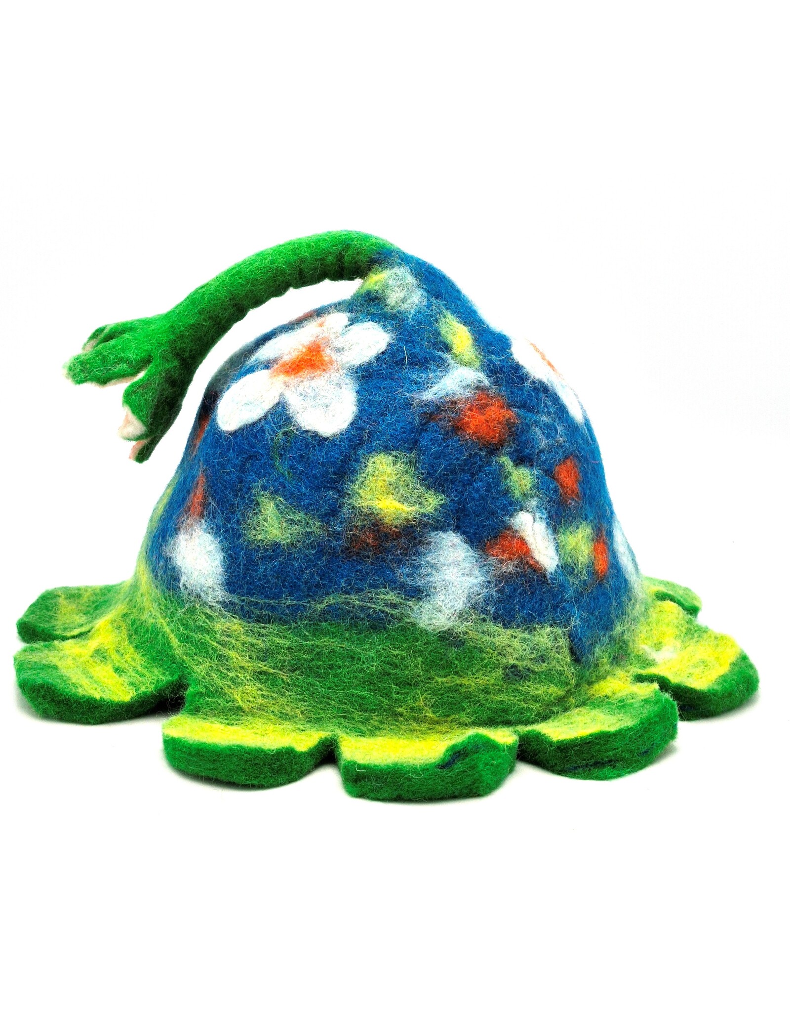 Trukado Miscellaneous - Vilten hoed - Sauna muts "Bosbloem" multicolor