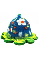 Trukado Miscellaneous - Vilten hoed - Sauna muts "Bosbloem" multicolor