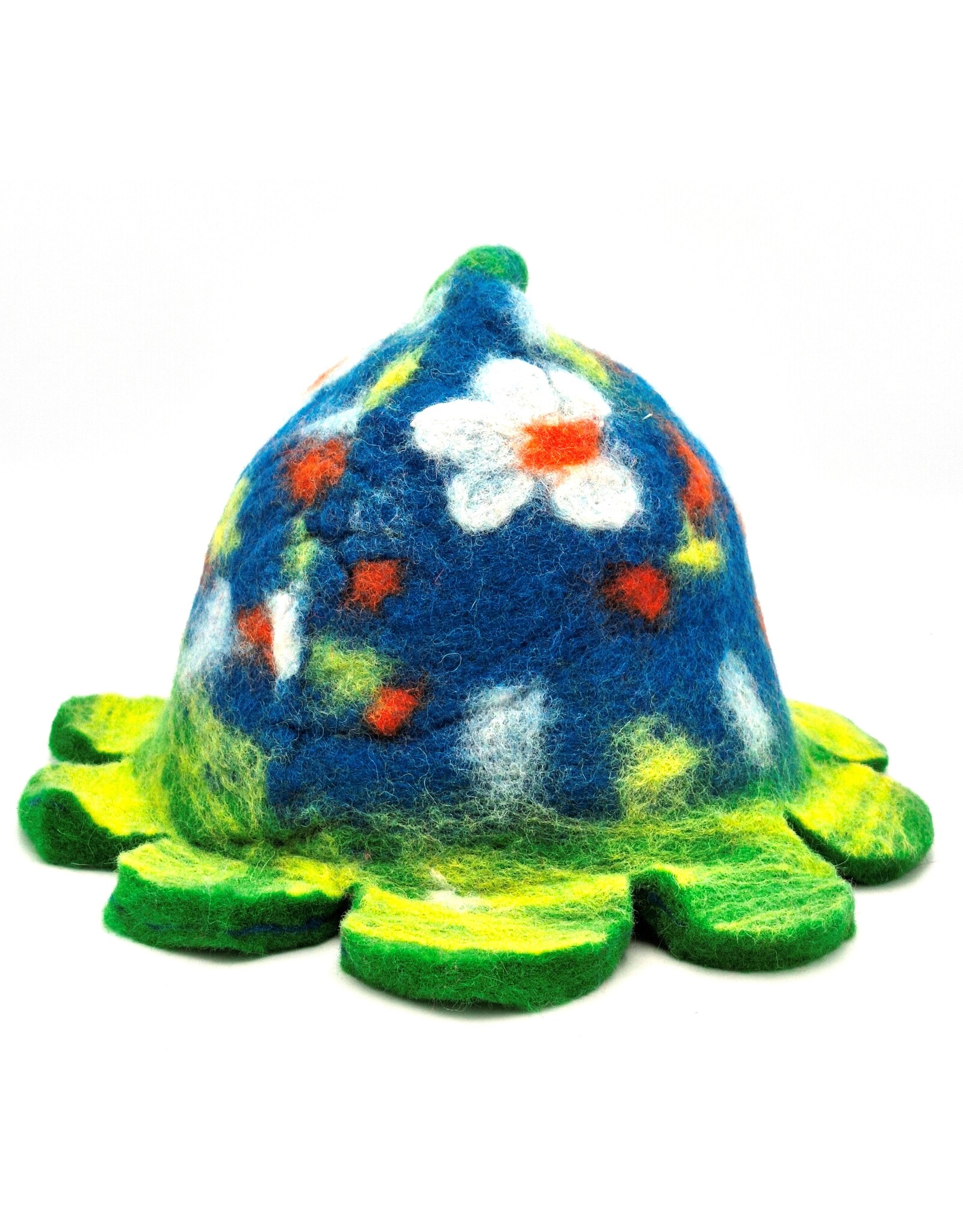 Trukado Miscellaneous - Vilten hoed - Sauna muts "Bosbloem" multicolor