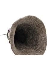 Trukado Miscellaneous - Vilten punthoed Bloemen Fantasie Taupe