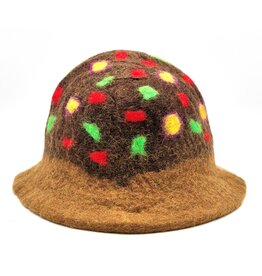 Trukado Felt hat - Sauna cap" Cheer up" hand felted, 100% wool