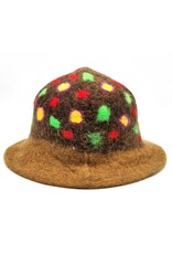 Trukado Miscellaneous - Vilten hoed - Sauna muts "Vrolijk op"  handgevilt, 100% wol