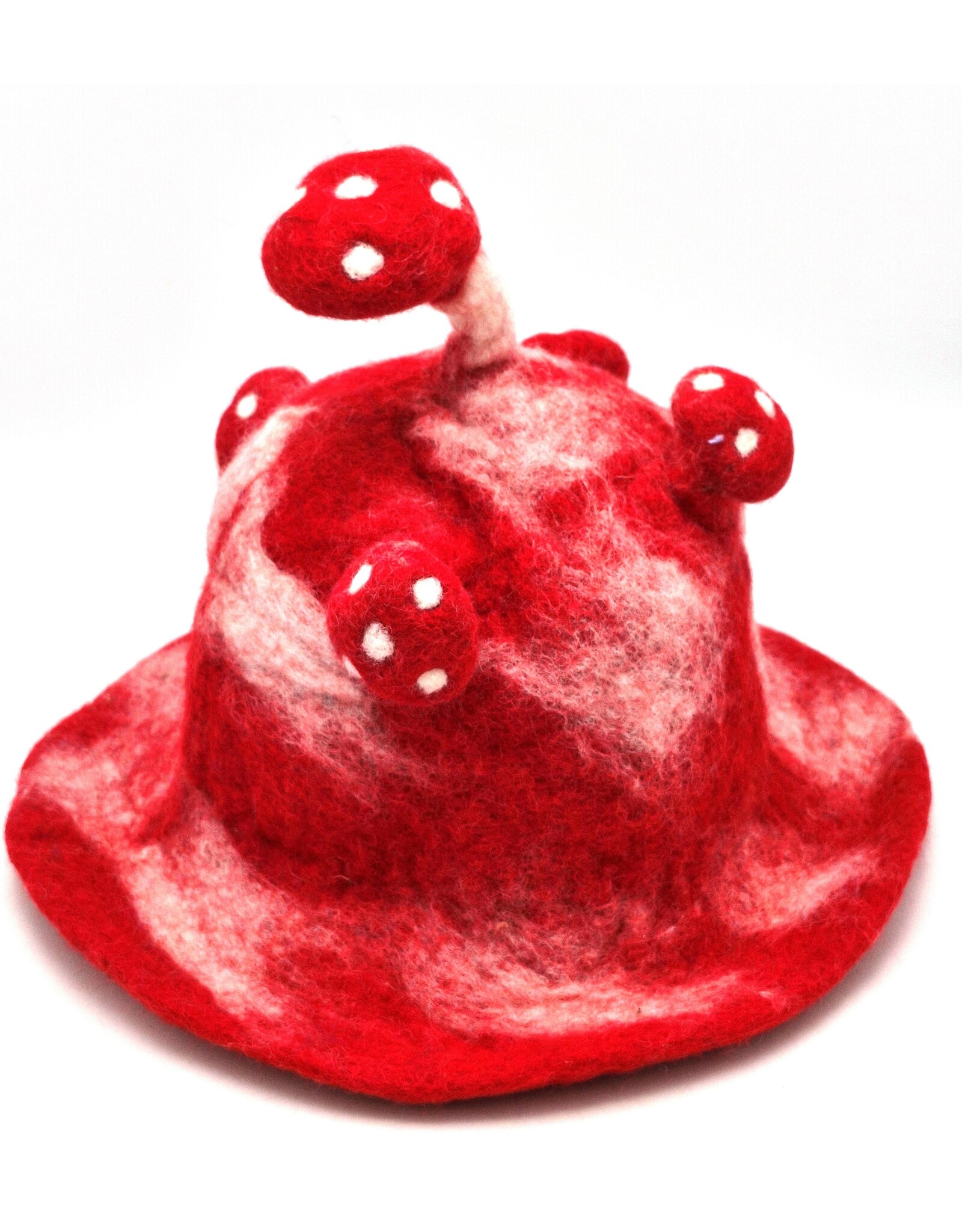 Trukado Miscellaneous - Vilten hoed - Sauna muts Paddenstoel Rood-wit