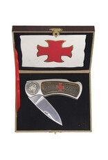 VG Miscellaneous - Pocketknife ‘Templar Cross’ in wooden gift box