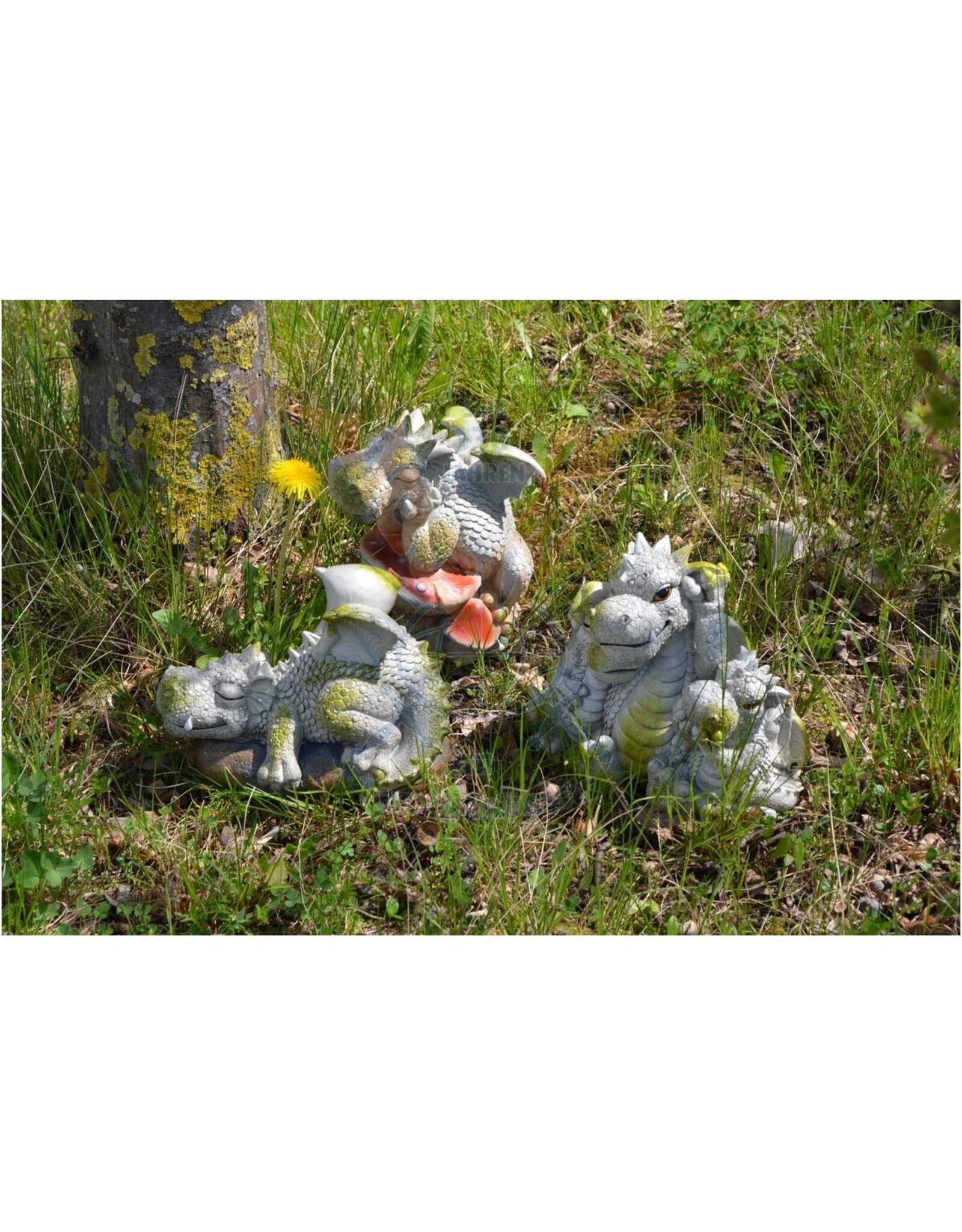 VG Giftware & Lifestyle - Tuindraak "Good Morning" -  Drakenbeeldje 28cm