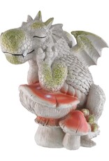 VG Giftware & Lifestyle - Garden Dragon "The Thinker" - Dragon and Mushroom 24 cm