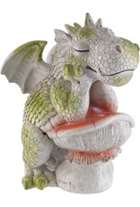 VG Giftware & Lifestyle - Garden Dragon "The Thinker" - Dragon and Mushroom 24 cm