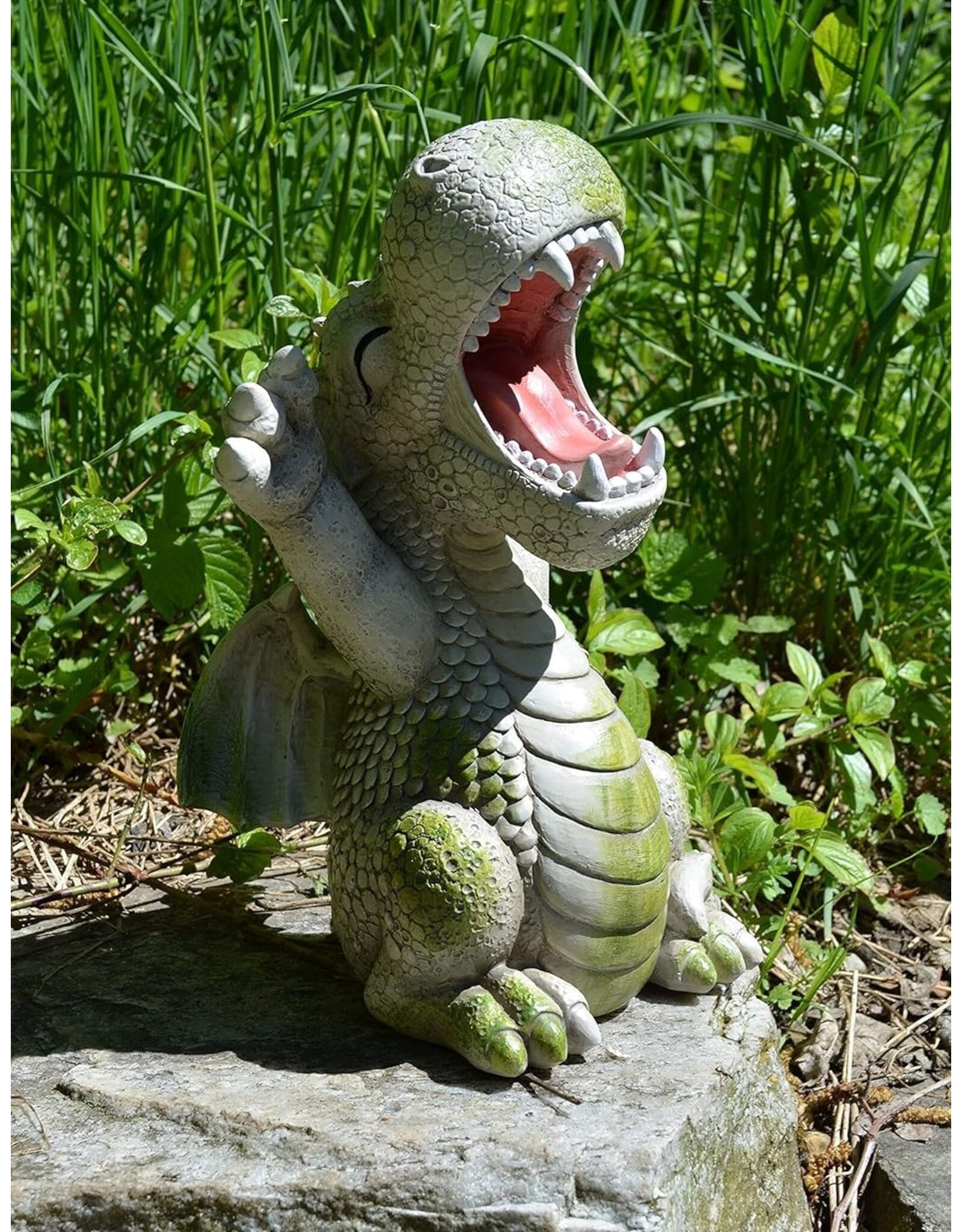 VG Giftware & Lifestyle - Tuindraak "Good Morning" -  Drakenbeeldje 28cm