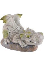 VG Giftware & Lifestyle - Garden Dragon ‘Siesta’ - Dragon Lying on the Rock 25cm