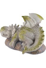 VG Giftware & Lifestyle - Garden Dragon ‘Siesta’ - Dragon Lying on the Rock 25cm