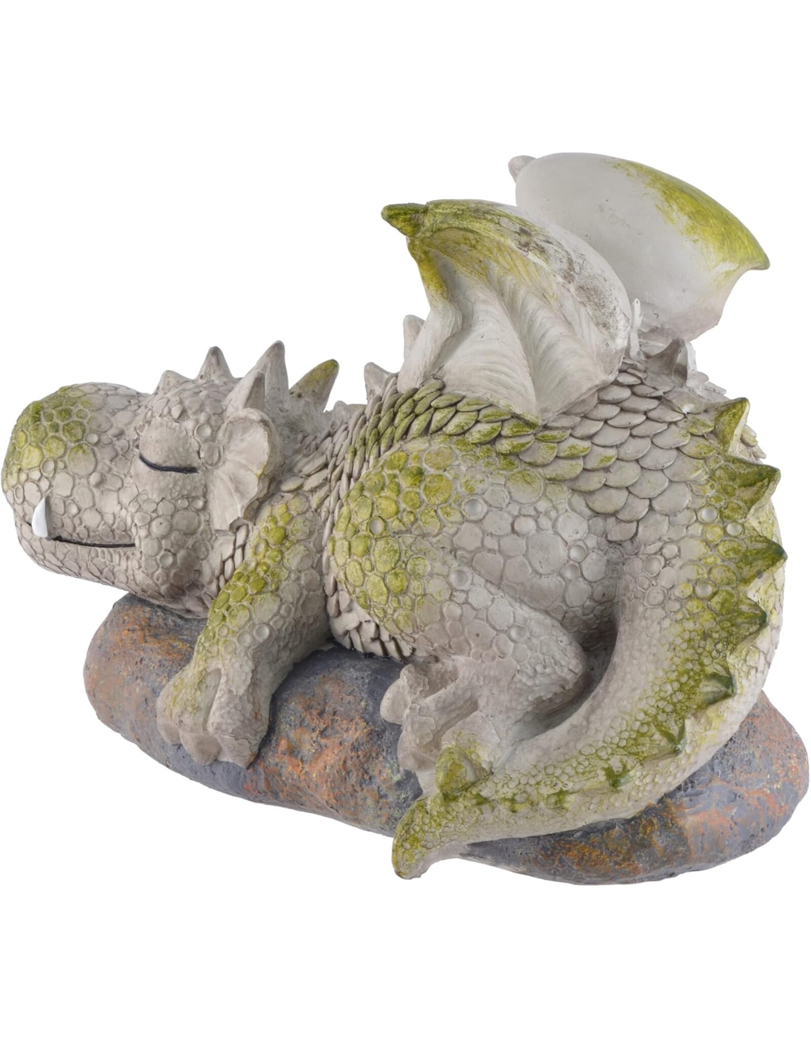 VG Giftware & Lifestyle - Garden Dragon ‘Siesta’ - Dragon Lying on the Rock 25cm