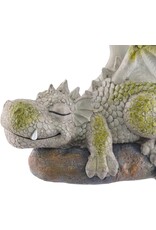 VG Giftware & Lifestyle - Garden Dragon ‘Siesta’ - Dragon Lying on the Rock 25cm
