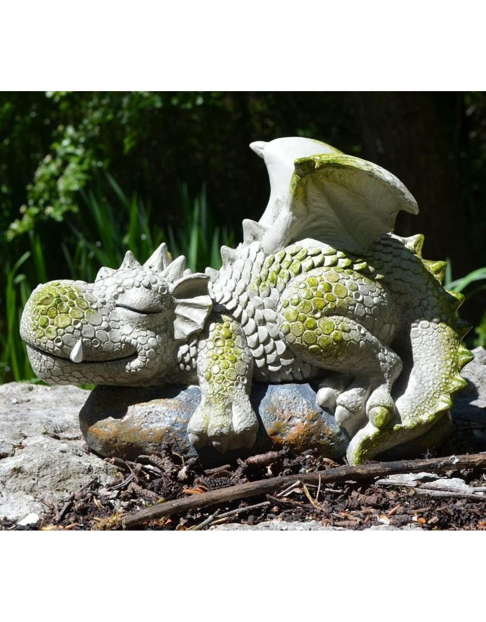 VG Giftware & Lifestyle - Tuindraak "Siesta" - Draak Liggend op de Rots 25cm
