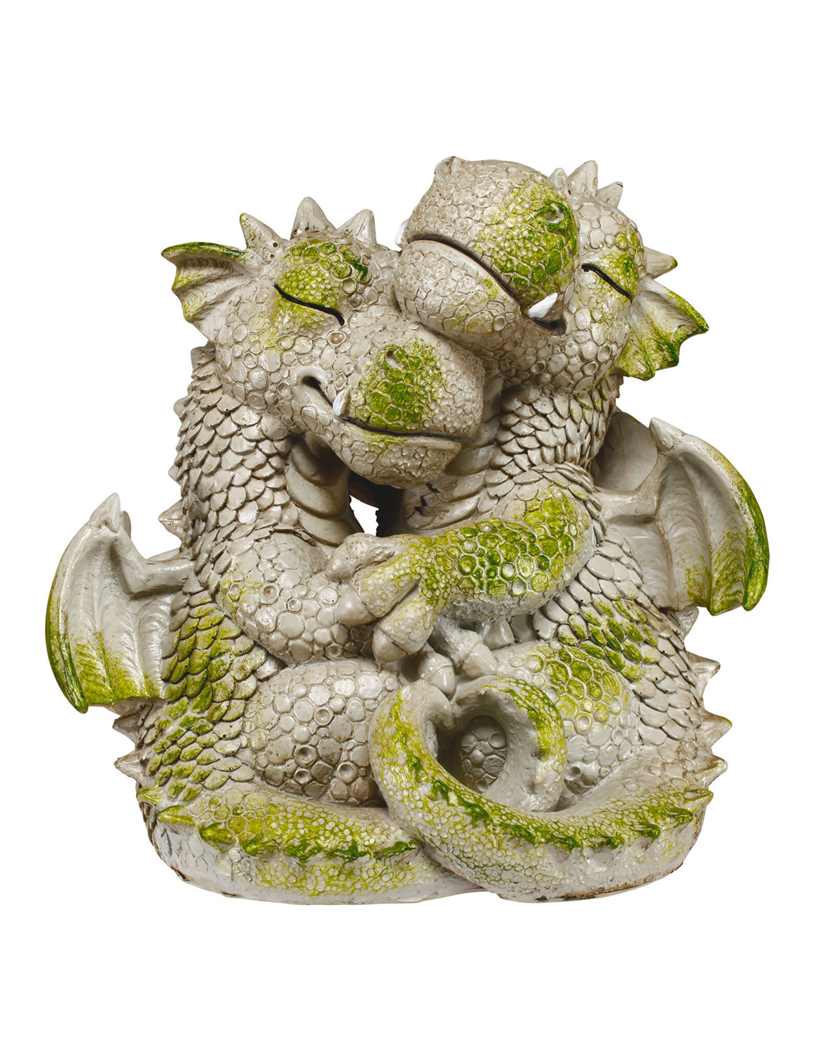 VG Giftware & Lifestyle - Tuindraak "I Love You" - Twee Draakjes Knuffelend 22cm