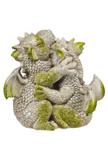 VG Giftware & Lifestyle - Tuindraak "I Love You" - Twee Draakjes Knuffelend 22cm