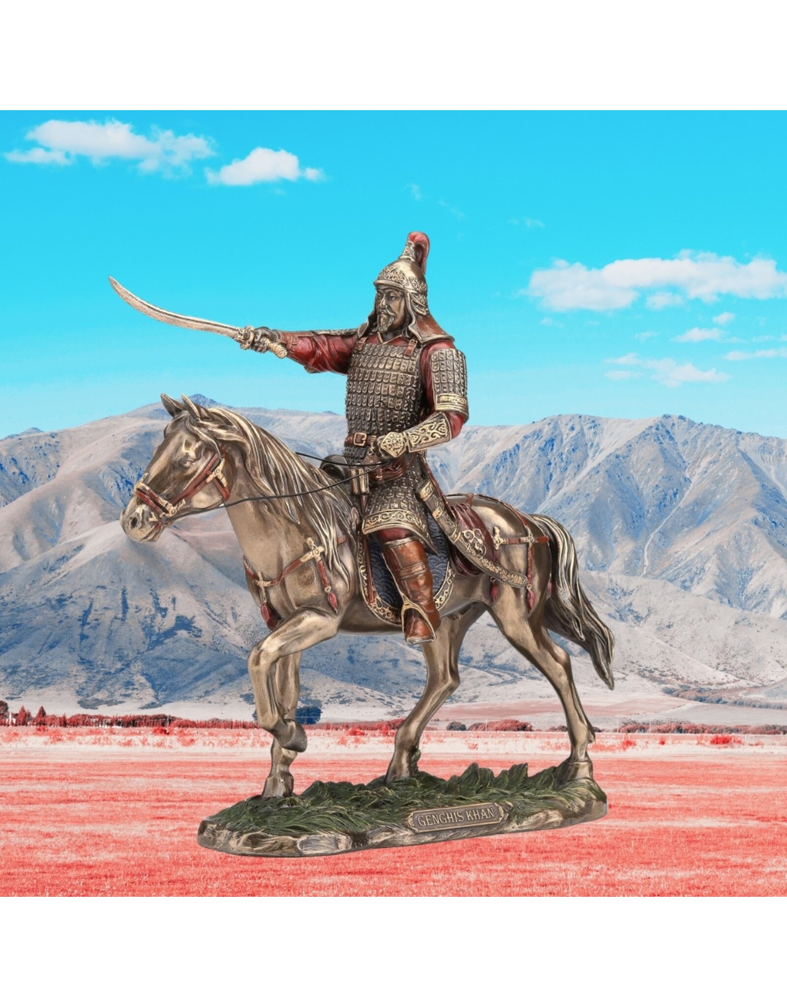 Veronese Design Veronerse Design - Genghis Khan on  Horse back - Veronese Design