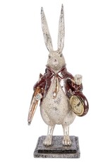 C&E Giftware Figurines Collectables - Rabbit with Clock and Umbrella figurine 38 cm