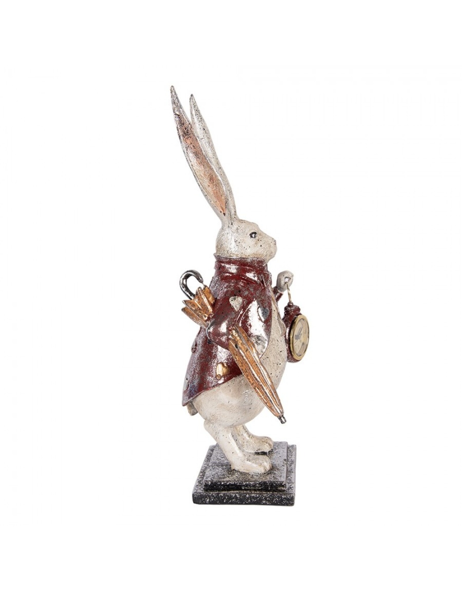 C&E Giftware Figurines Collectables - Rabbit with Clock and Umbrella figurine 38 cm