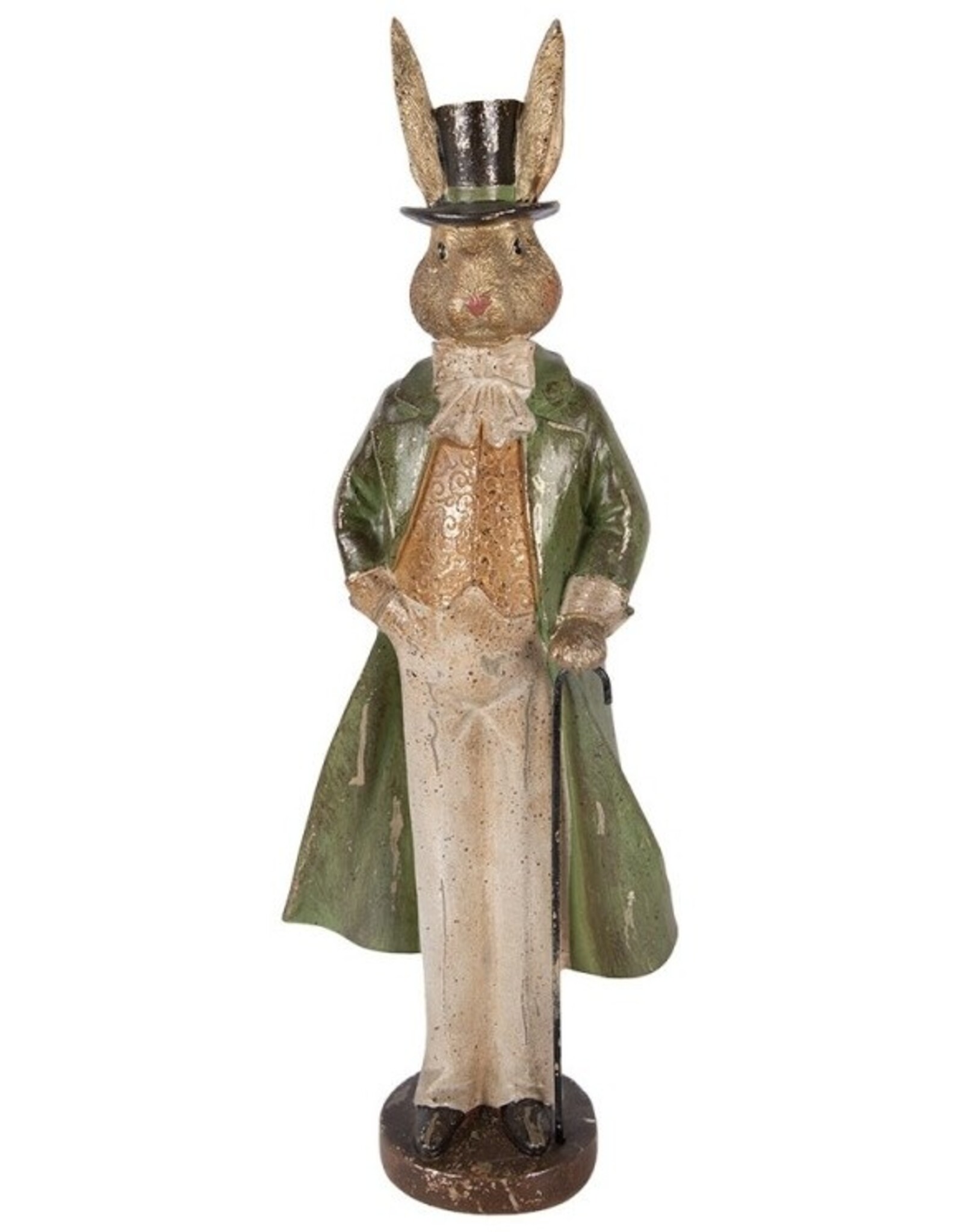 C&E Giftware Figurines Collectables - Rabbit with Top Hat and Long Coat 48cm