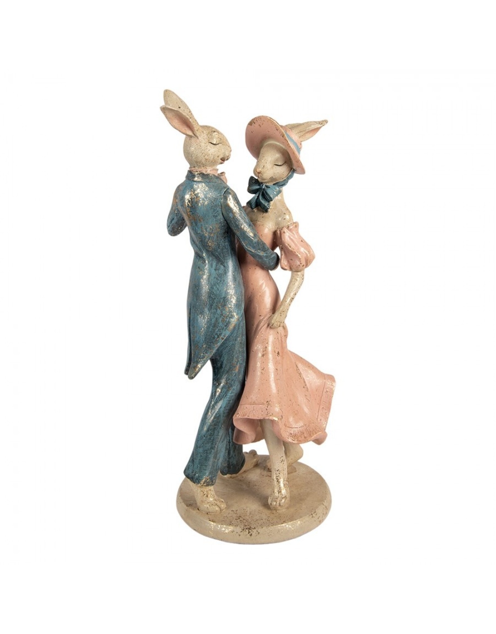 C&E Giftware Figurines Collectables - Rabbit Couple Dancing Retro style figurine 47 cm