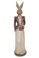 C&E Giftware Figurines Collectables -  Rabbit Female in Long Dress with Evening Bag 35cm