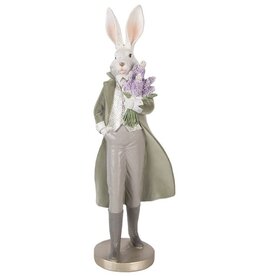 C&E Rabbit in Long Coat with Flowers Figurine 53cm