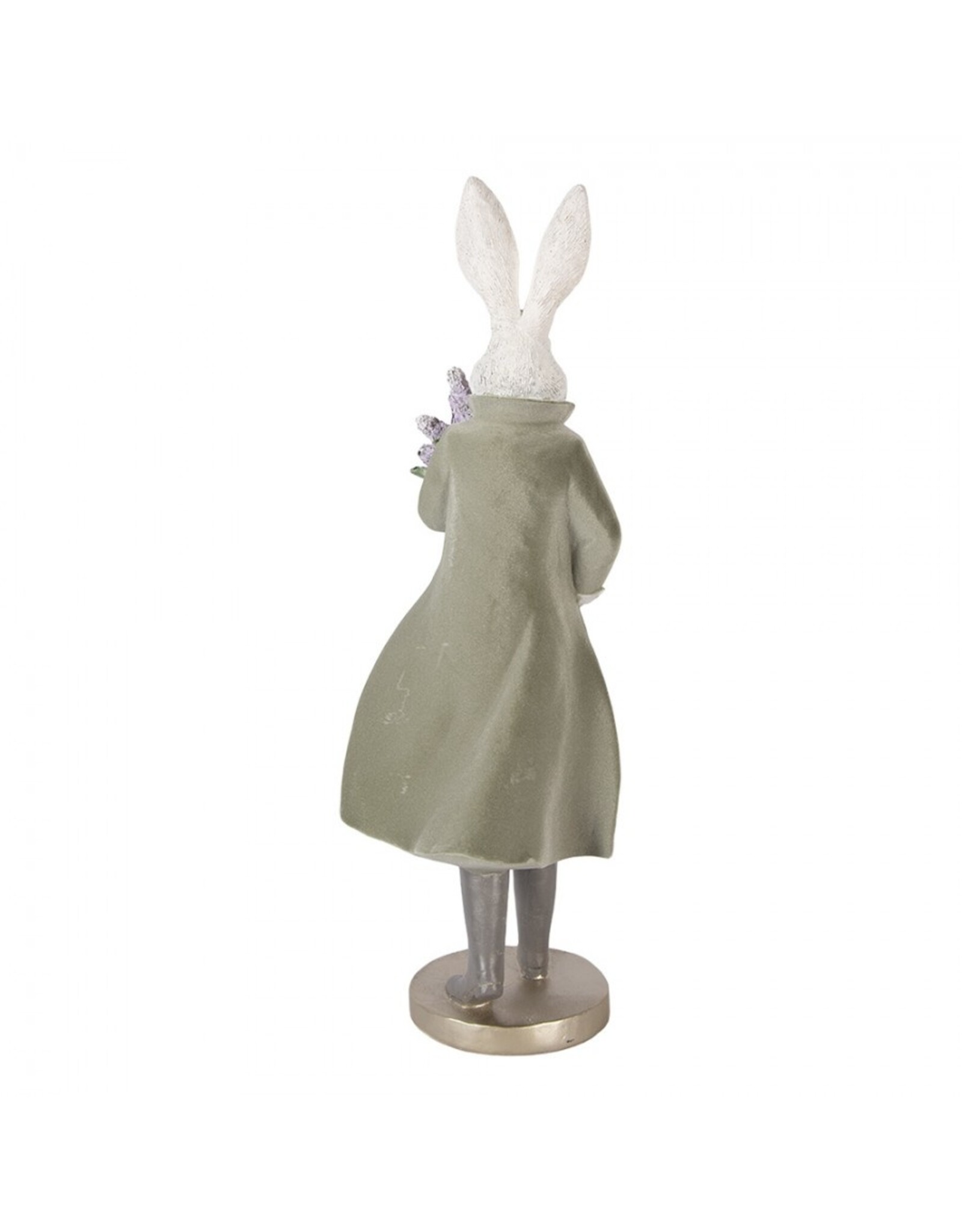 C&E Giftware Figurines Collectables - Rabbit in Long Coat with Flowers Figurine 53cm