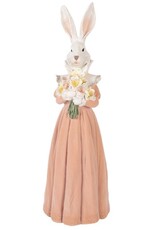 C&E Giftware Figurines Collectables -  Rabbit Female in Long Dress with Flowers Figurine 53cm