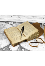 JM Miscellaneous - Groen Leren Dagboek Bloemenrelief en Sleutel Handgemaakt Vintage