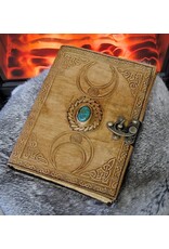 JM Handicrafts Miscellaneous - Antique Triple Moon Goddess Leren Notitieboek 20,5x15,5cm
