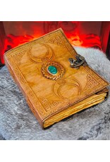 JM Handicrafts Miscellaneous - Antique Triple Moon Goddess Leren Notitieboek 20,5x15,5cm
