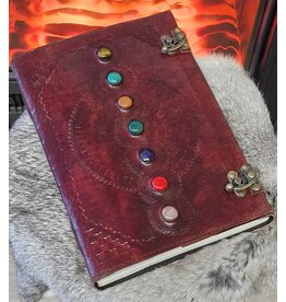MITHD Leather Journal Seven Chakras (large) double lock